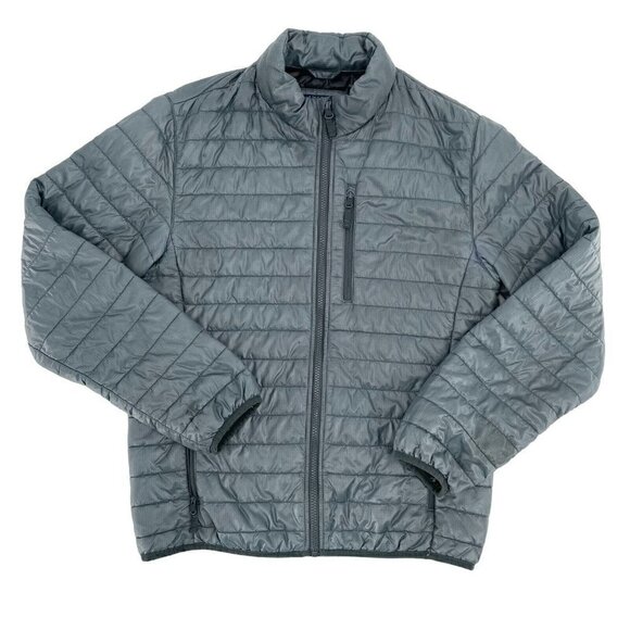 J. Crew Primaloft Nylon Puffer Jacket Pockets Mock Neck Unisex Mens Small - Picture 1 of 9